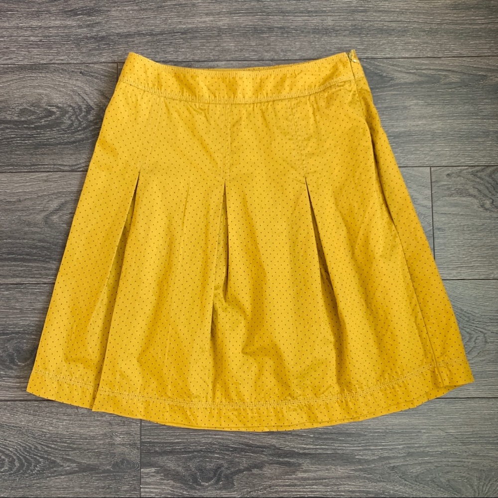 Brown on Mustard Polka Dot Skirt